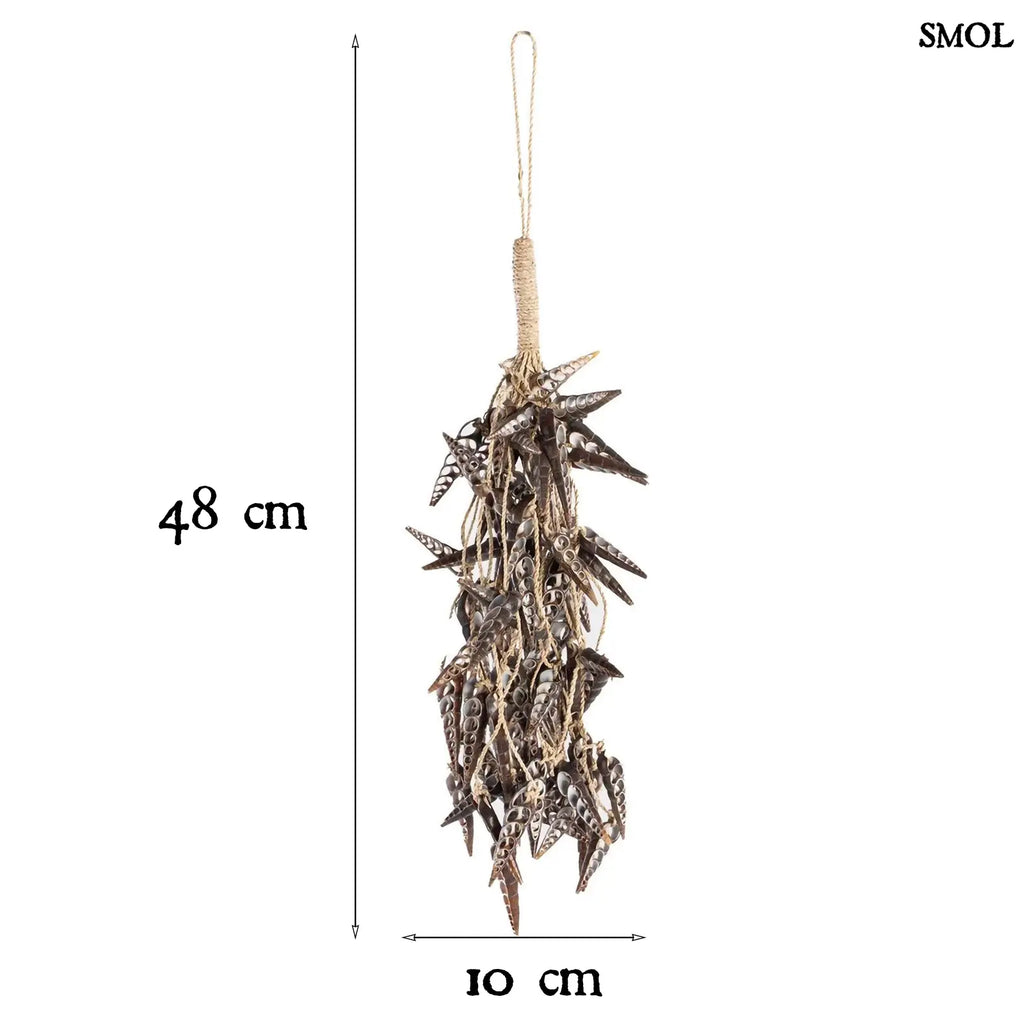 Függődísz Kagylóval – Barna | UNICORN | SMOL - méretekkel