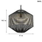 Függőlámpa - fém, 47cm | SEENA - smol.hu - méretekkel