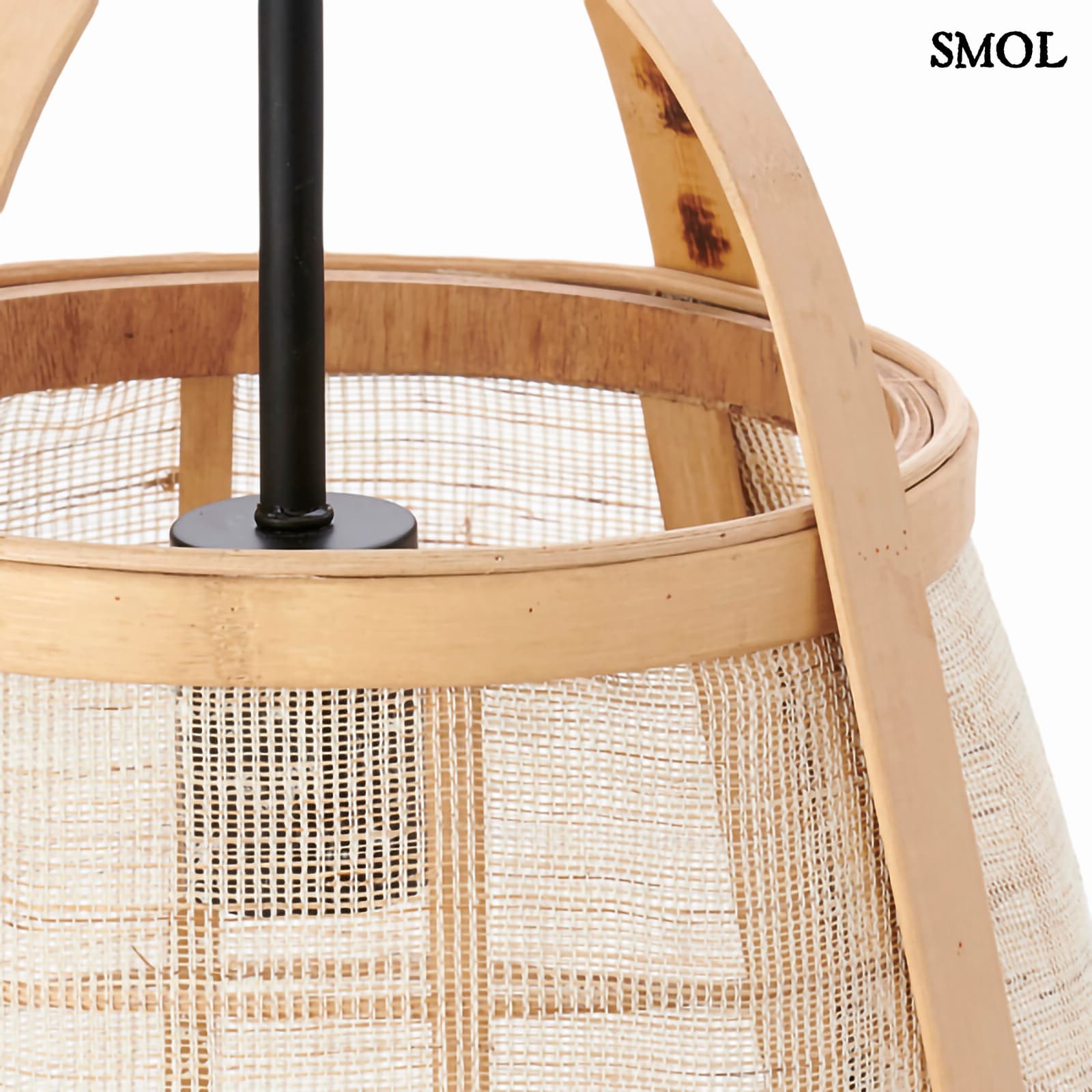 smol.hu - ALUPU, rattan függőlámpa, ⌀32 cm - felső rész nagyítva