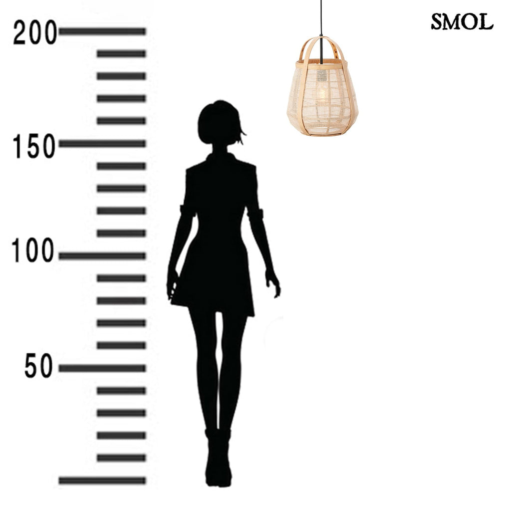 smol.hu - ALUPU, rattan függőlámpa, ⌀32 cm - méretarányosan