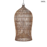 Bamboo Pendant Shade – Bell Shape, Dark Walnut, XL | WOVEN BELL