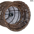 Bambusz függőlámpaernyő sötét diószínben fektetve