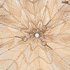 Függőlámpaernyő - extra nagyméretű, natúr rattan, 110 cm | WHIPPED - smol.hu - alulról