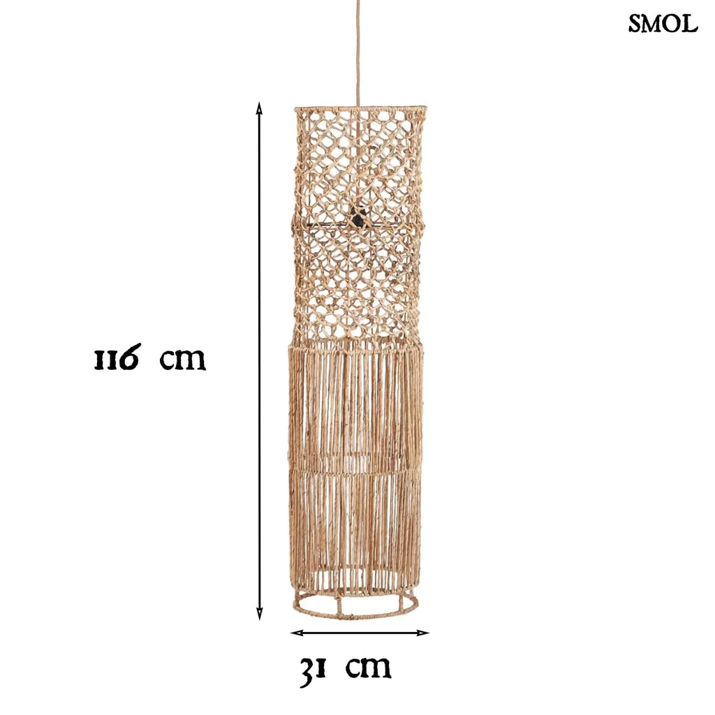 Függőlámpaernyő - nagyméretű, banánlevél, 116 cm | TAKUHANKI - smol.hu - méretekkel
