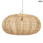 Függőlámpaernyő - nagyméretű, natúr, rattan, 65 cm | CERISE - smol.hu - fehér háttérrel