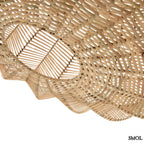 Függőlámpaernyő - nagyméretű, natúr, rattan, 65 cm | CERISE - smol.hu - alulról, nagyítva