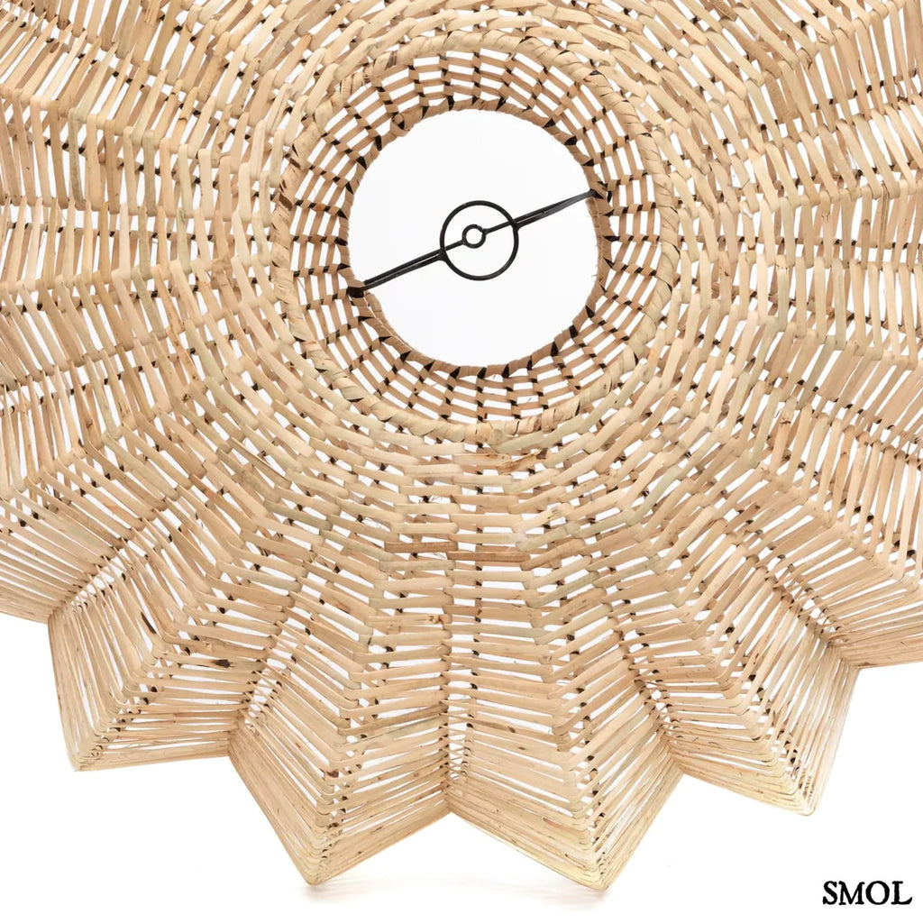 Függőlámpaernyő - nagyméretű, natúr, rattan, 65 cm | CERISE - smol.hu - alulról