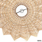 Függőlámpaernyő - nagyméretű, natúr, rattan, 65 cm | CERISE - smol.hu - alulról