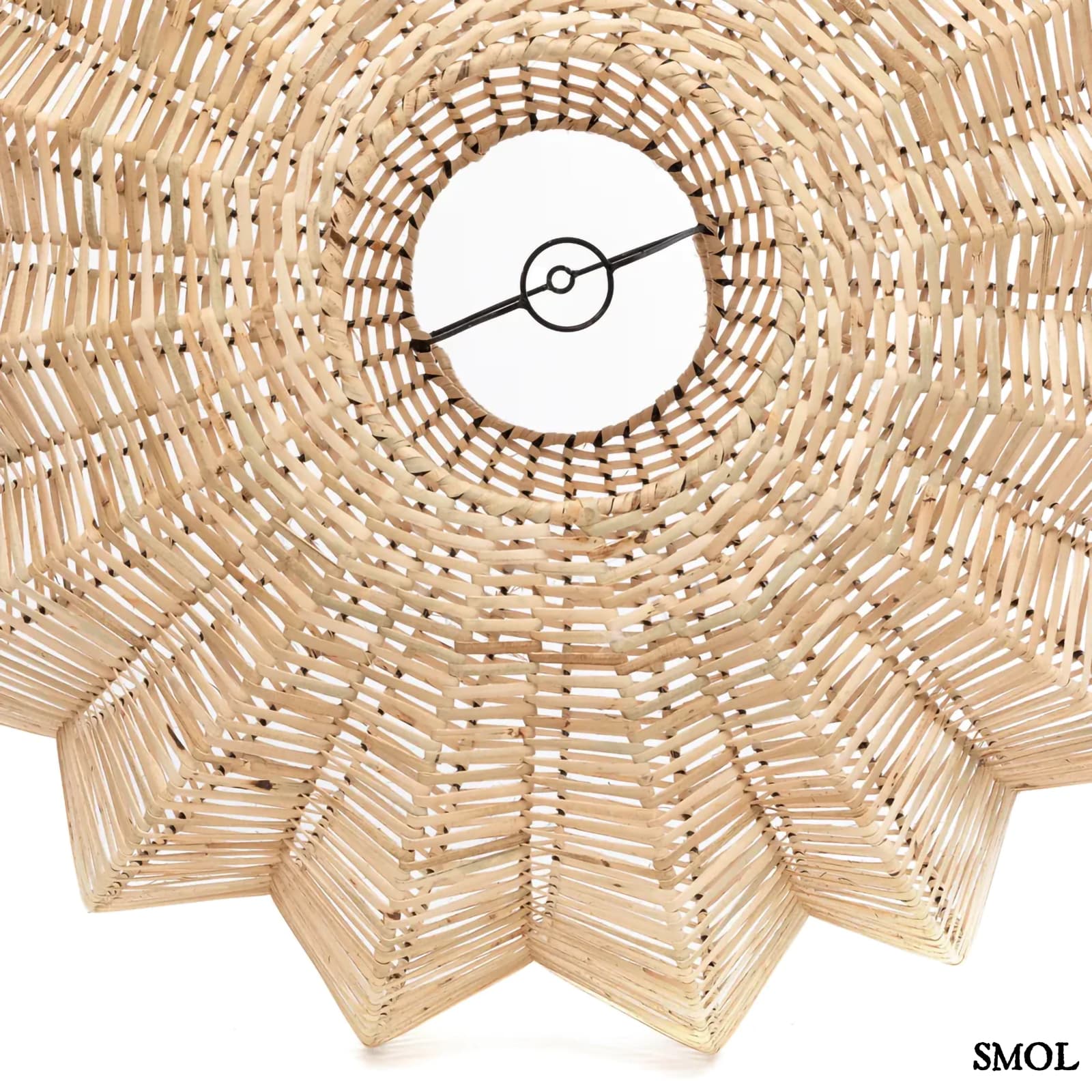 Függőlámpaernyő - nagyméretű, natúr, rattan, 65 cm | CERISE - smol.hu - alulról