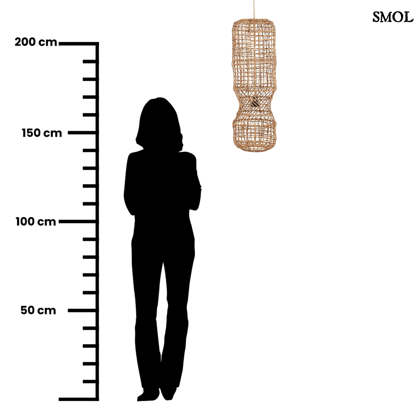 Függőlámpaernyő - natúr, banánlevél, 75 cm | GUANYIN - smol.hu - méretarányosan