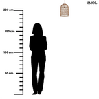 Kézzel fonott, natúr színű banánlevél függőlámpaernyő  méretarányosan