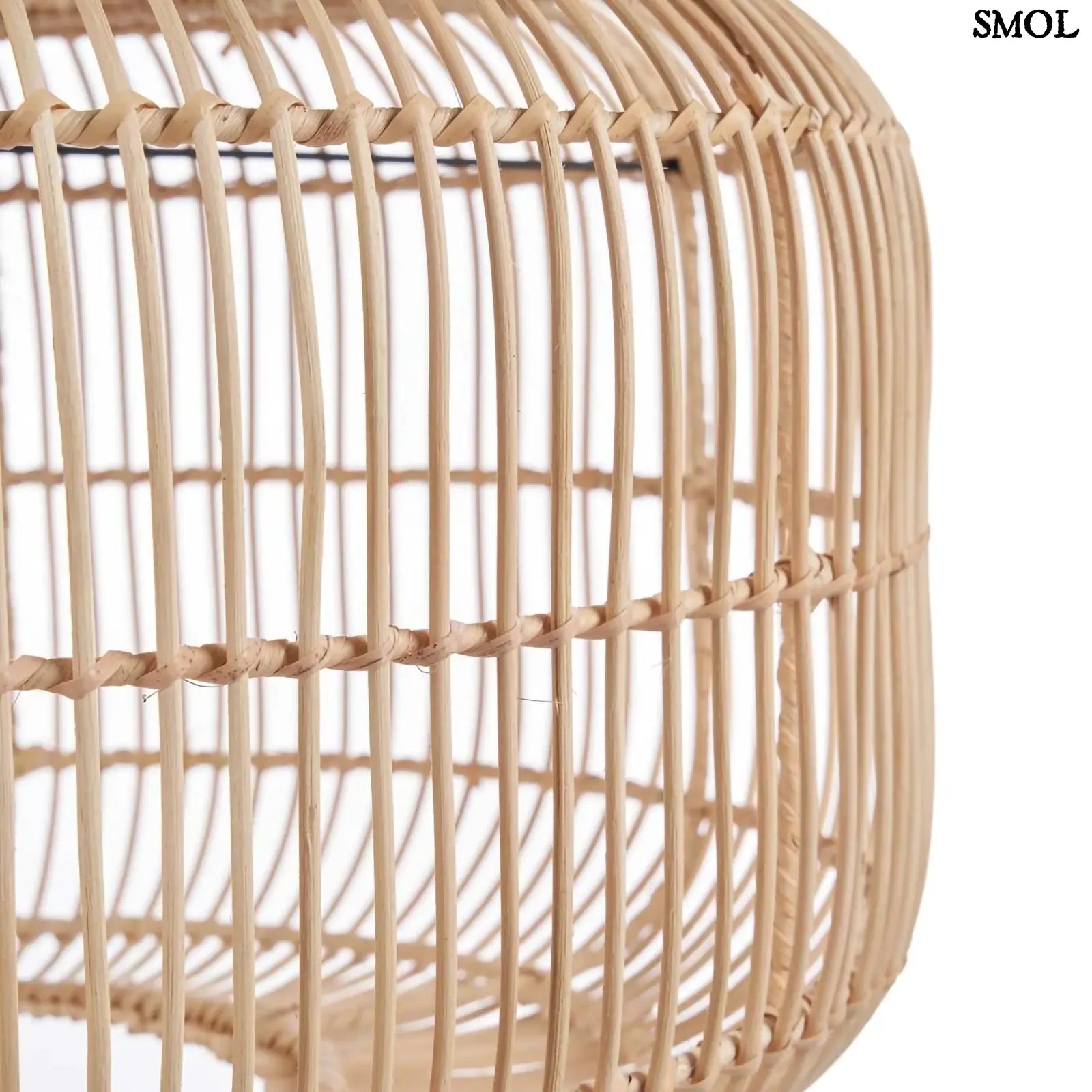 Függőlámpaernyő - rattan, natúr, L | ARUN | SMOL - oldalról