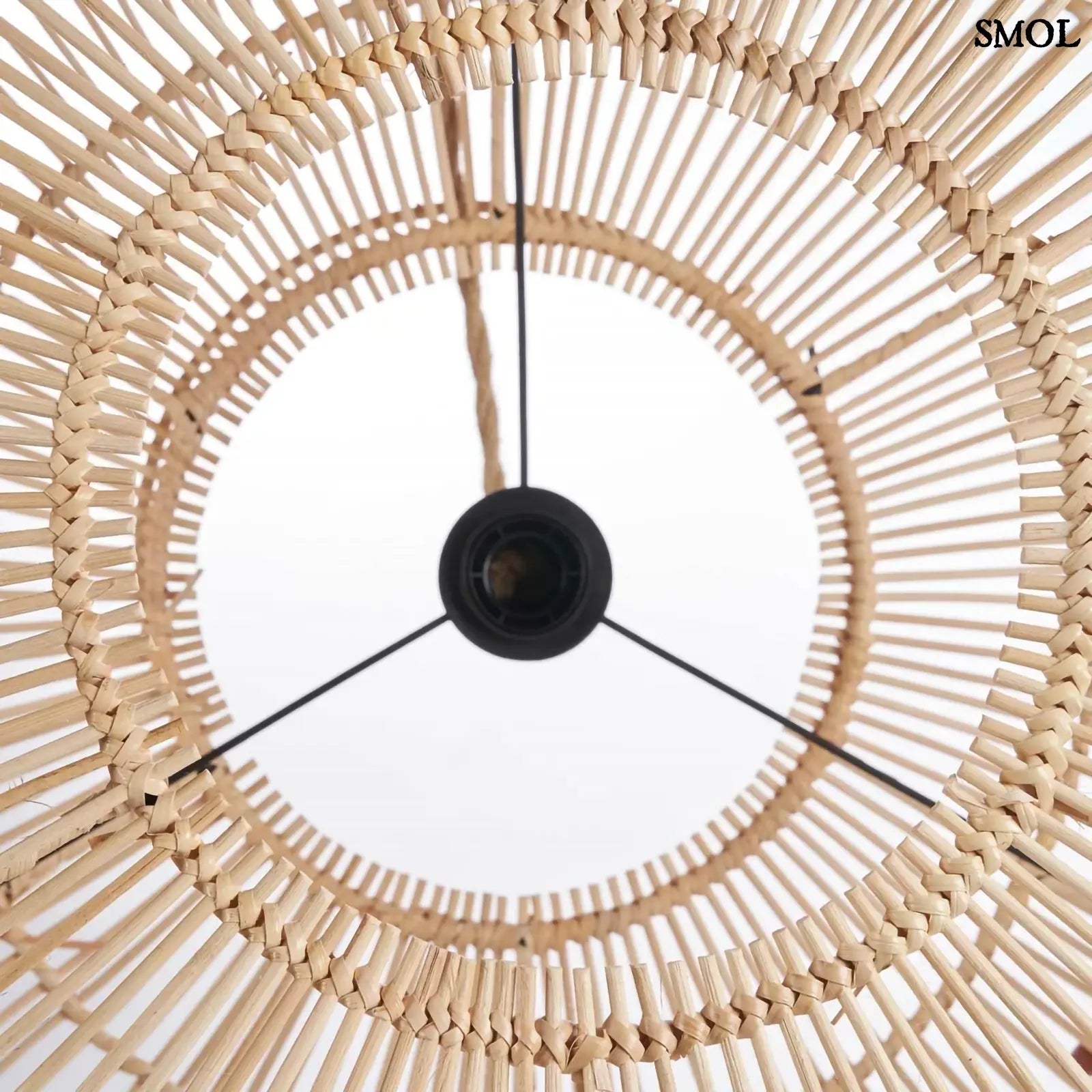 Függőlámpaernyő - rattan, natúr, L | ARUN | SMOL - felülről