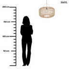 Függőlámpaernyő - rattan, natúr, L | ARUN | SMOL - méretarányosan