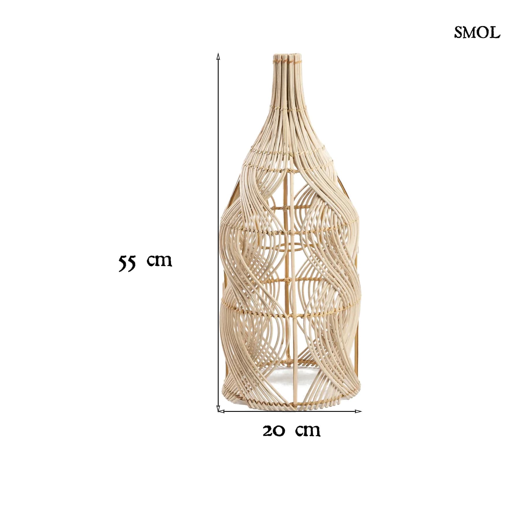 smol.hu -GAMYA, rattan függőlámpaernyő, 55 cm