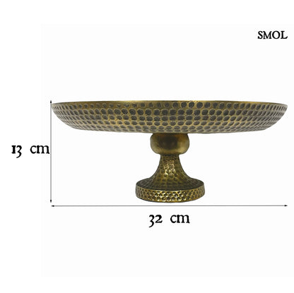 smol.hu -GILDARA, kalapált fém tál, ⌀32 cm méretekkel