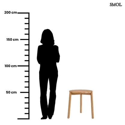 GILIMANUK, bel-/kültéri, fa kisasztal, 50cm - smol.hu - méretarányosan
