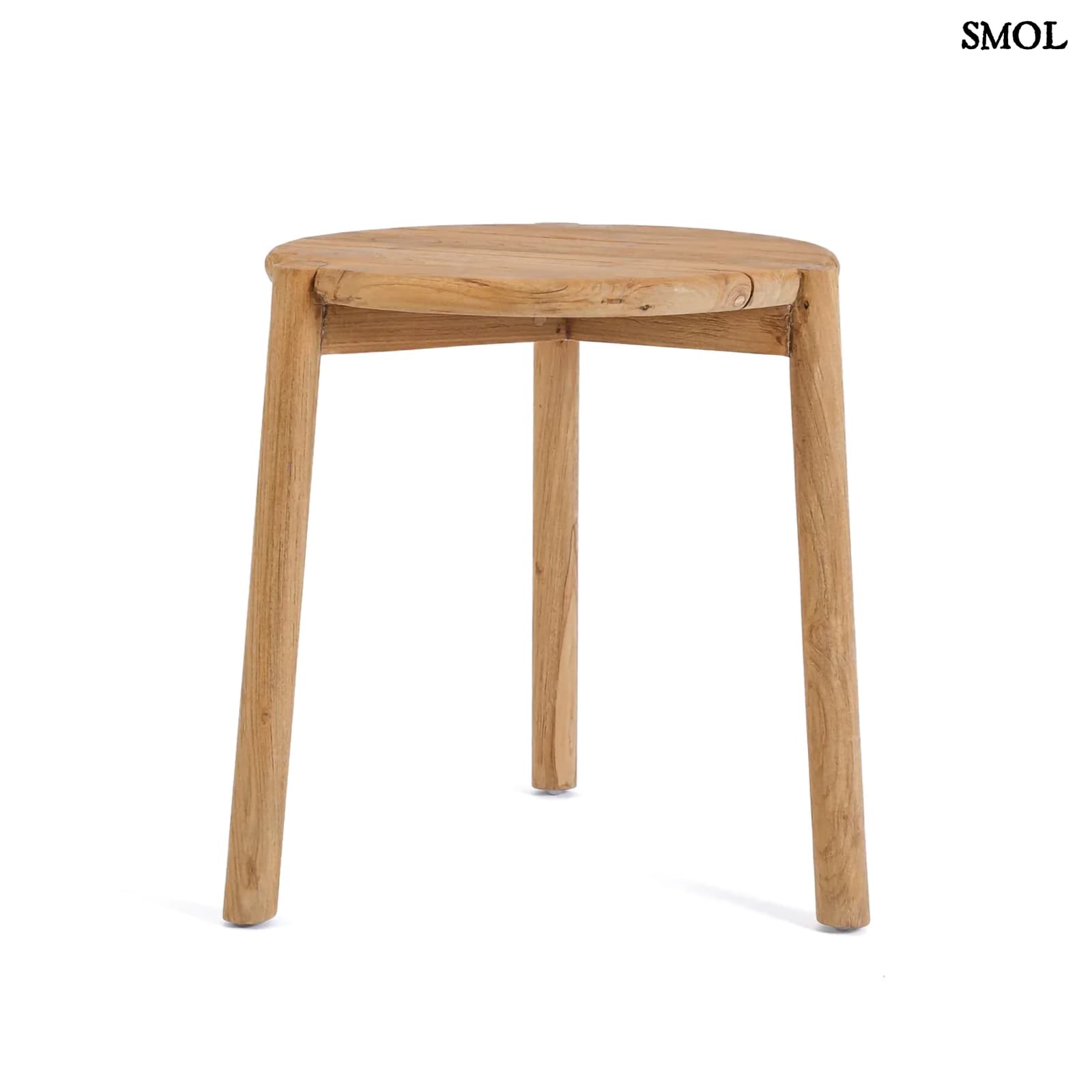GILIMANUK, bel-/kültéri, fa kisasztal, 50cm - smol.hu - két lábbal elől