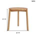 GILIMANUK, bel-/kültéri, fa kisasztal, 50cm - smol.hu - méretekkel
