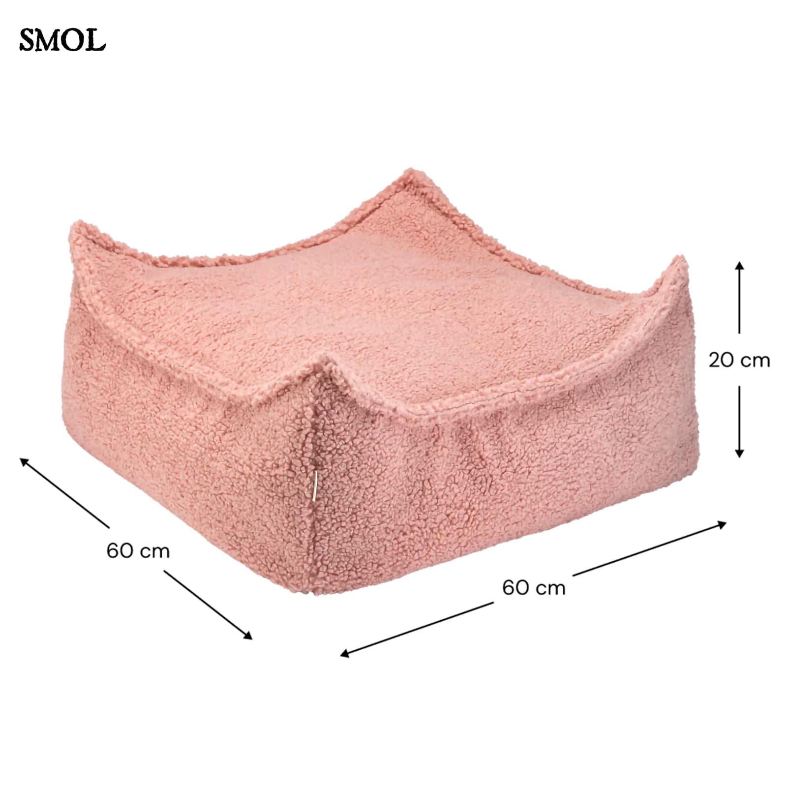 GUAVA PINK, gyerek puff, 60x60x20 - smol.hu