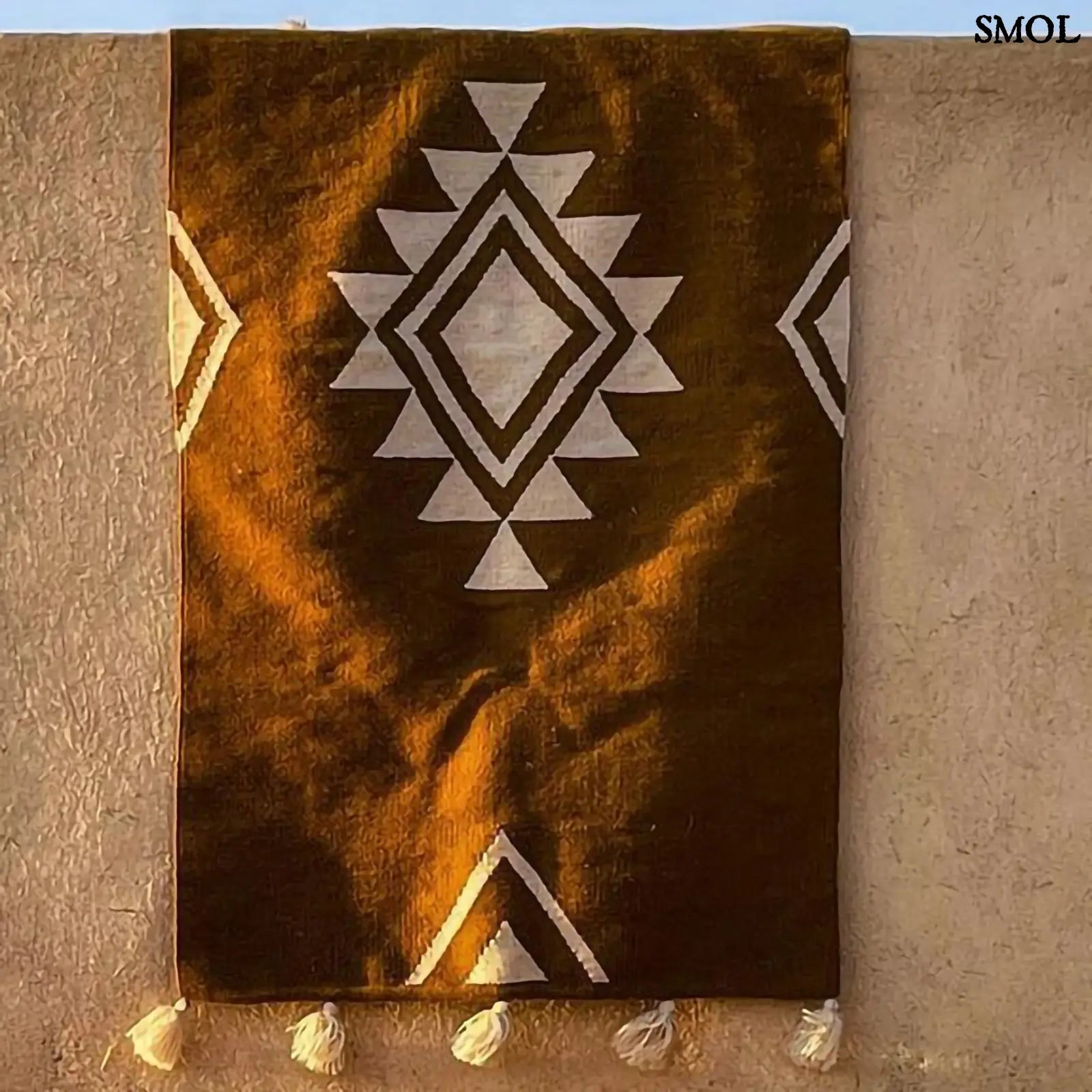 Gyapjúszőnyeg – kézzel szőtt, 120x70 | HOLM | SMOL - falon, lógatva