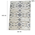 Gyapjúszőnyeg - kézzel szőtt, 150x200 | MATILDIS | SMOL - méretekkel