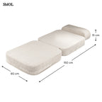 MARSHMALLOW, ággyá alakítható gyerekfotel, 1 részes - smol.hu - ágyként, méretekkel