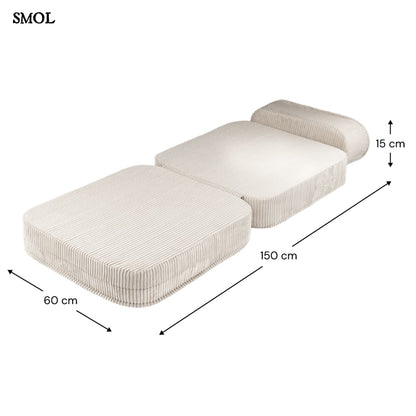 MARSHMALLOW, ággyá alakítható gyerekfotel, 1 részes - smol.hu - ágyként, méretekkel