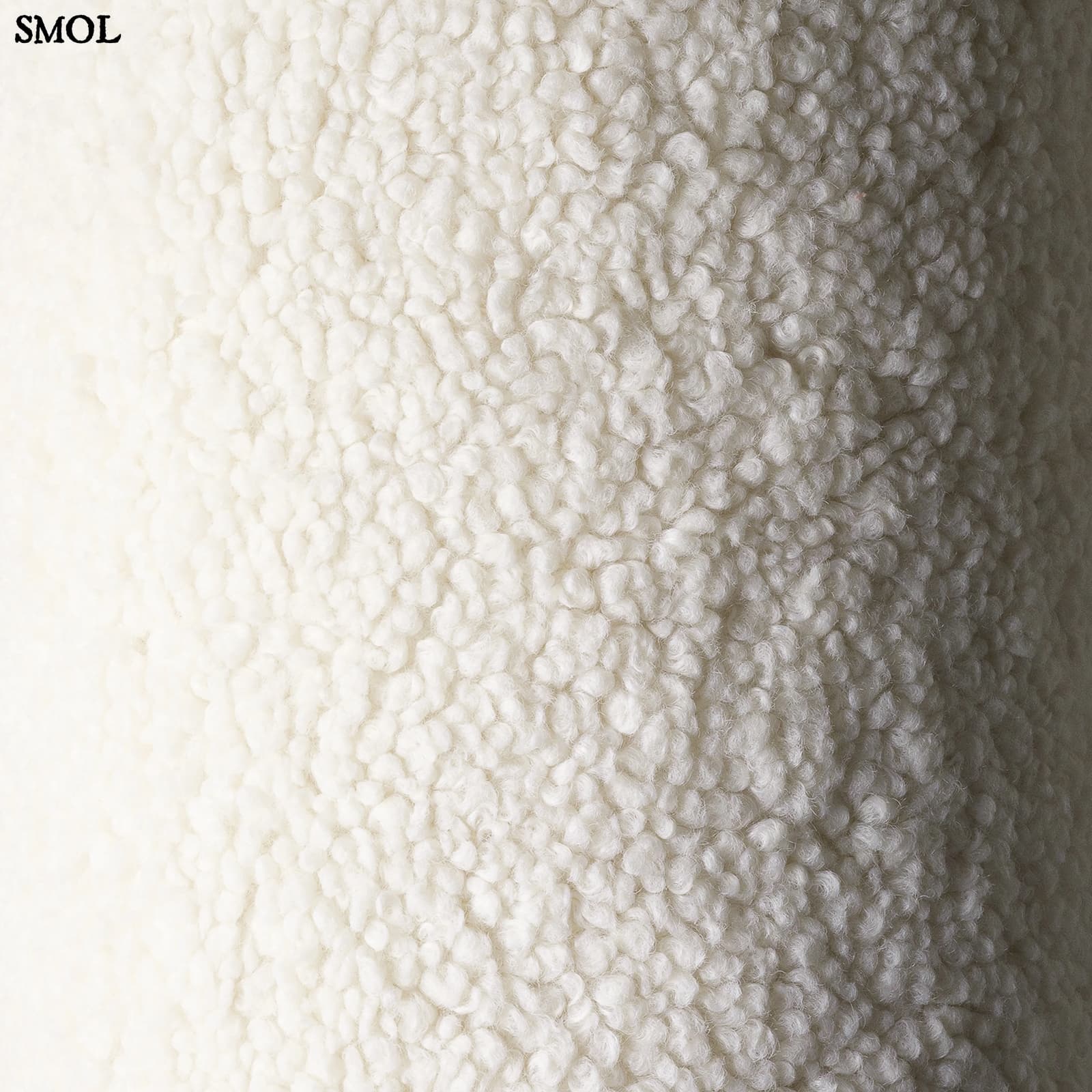 Gyerek babzsák | CREAM WHITE - smol.hu - teddy anyag nagyítva