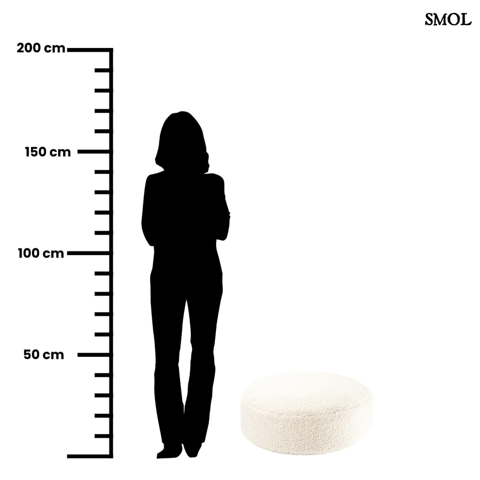 Gyerek babzsák | CREAM WHITE - smol.hu - méretarányosan