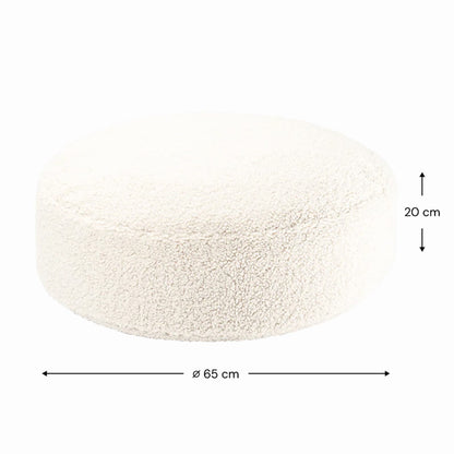 Gyerek babzsák | CREAM WHITE - smol.hu - méretekkel