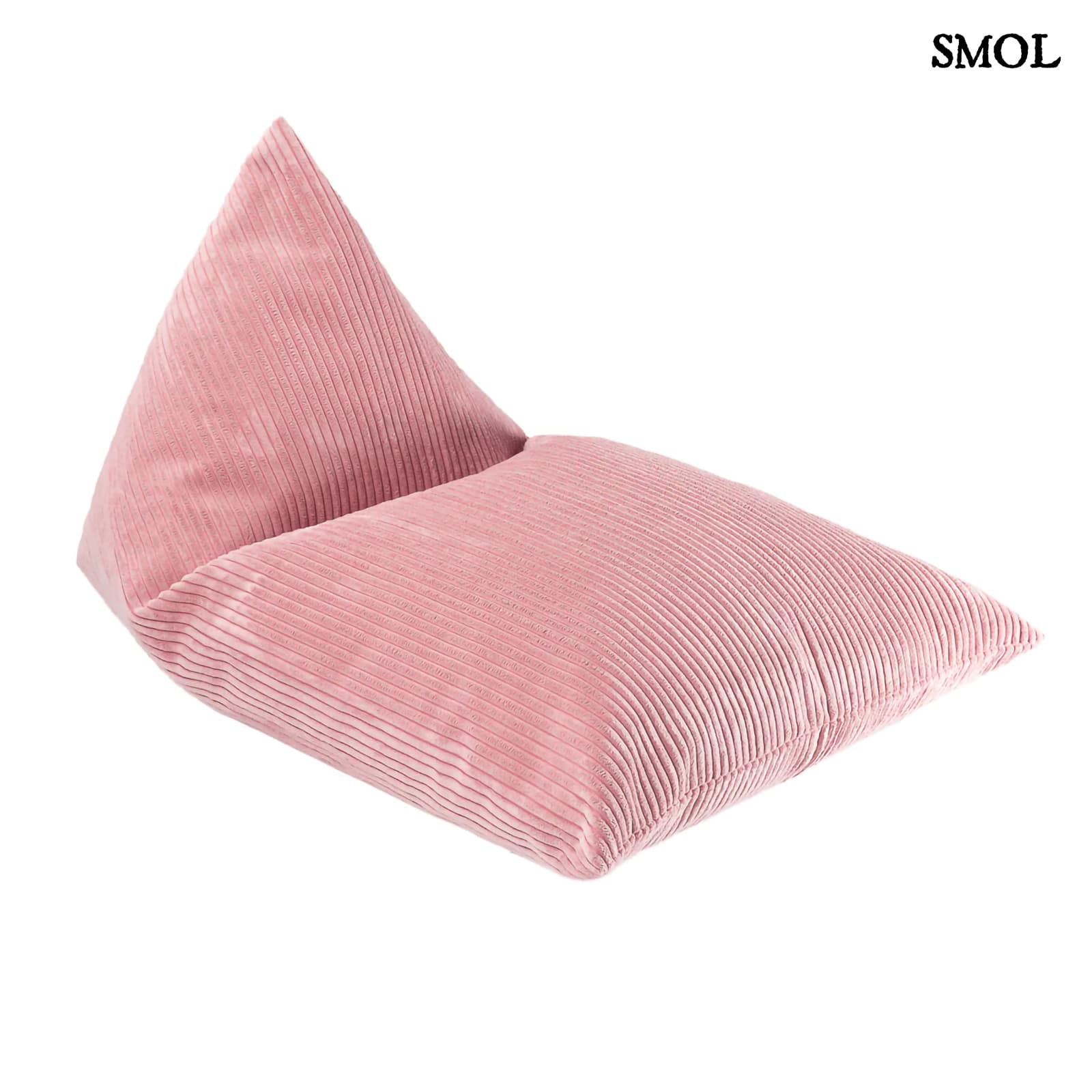 Gyerek babzsák | PINK MOUSSE - SMOL - fehér háttérrel