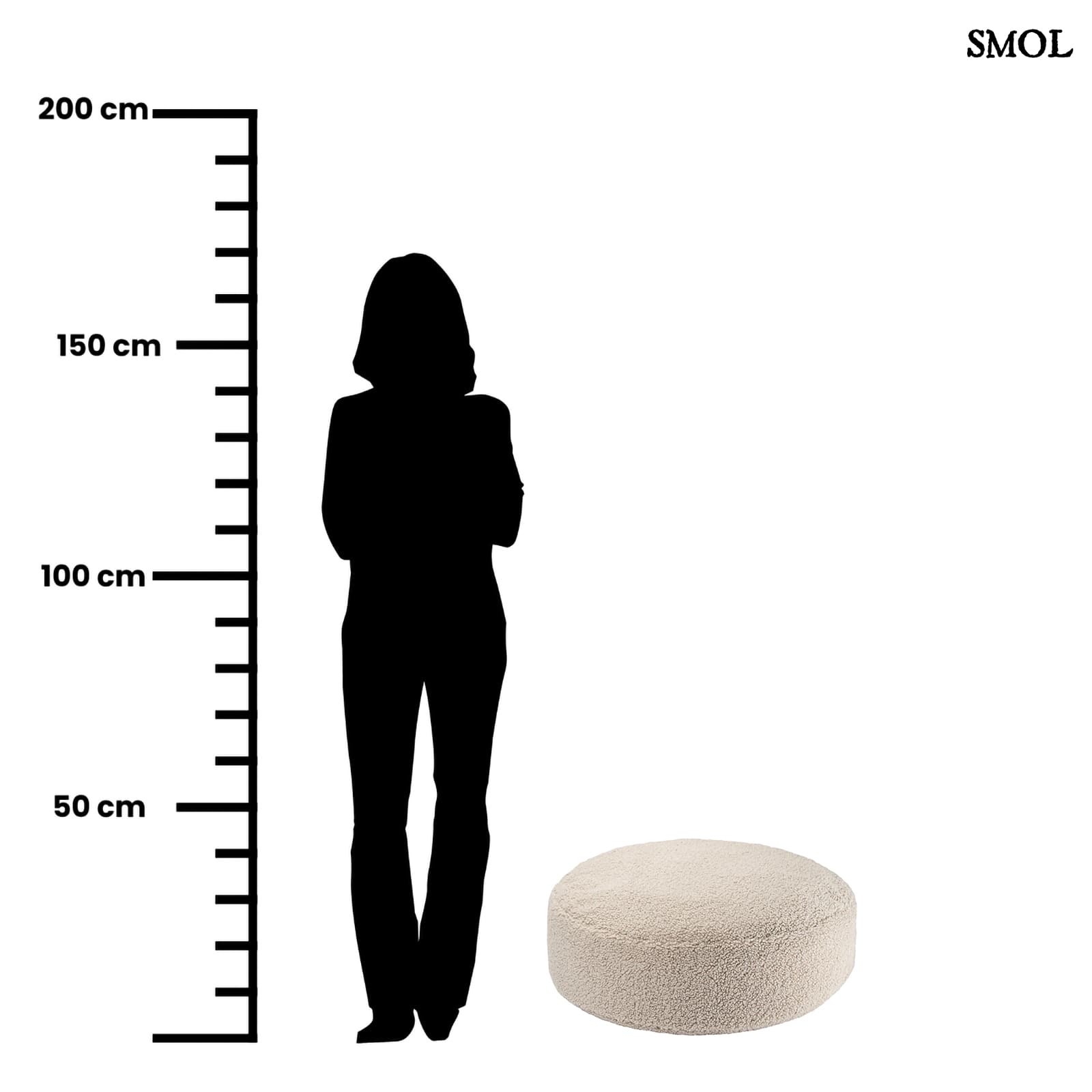 BISCUIT, kerek gyerek babzsák, ⌀65 cm - smol.hu - méretarányosan
