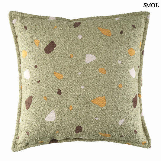 Gyerek díszpárna, 45x45| TERRAZZO MOSS - SMOL - fehér háttérrel