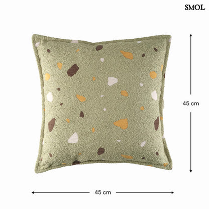 Gyerek díszpárna, 45x45| TERRAZZO MOSS - SMOL - méretekkel