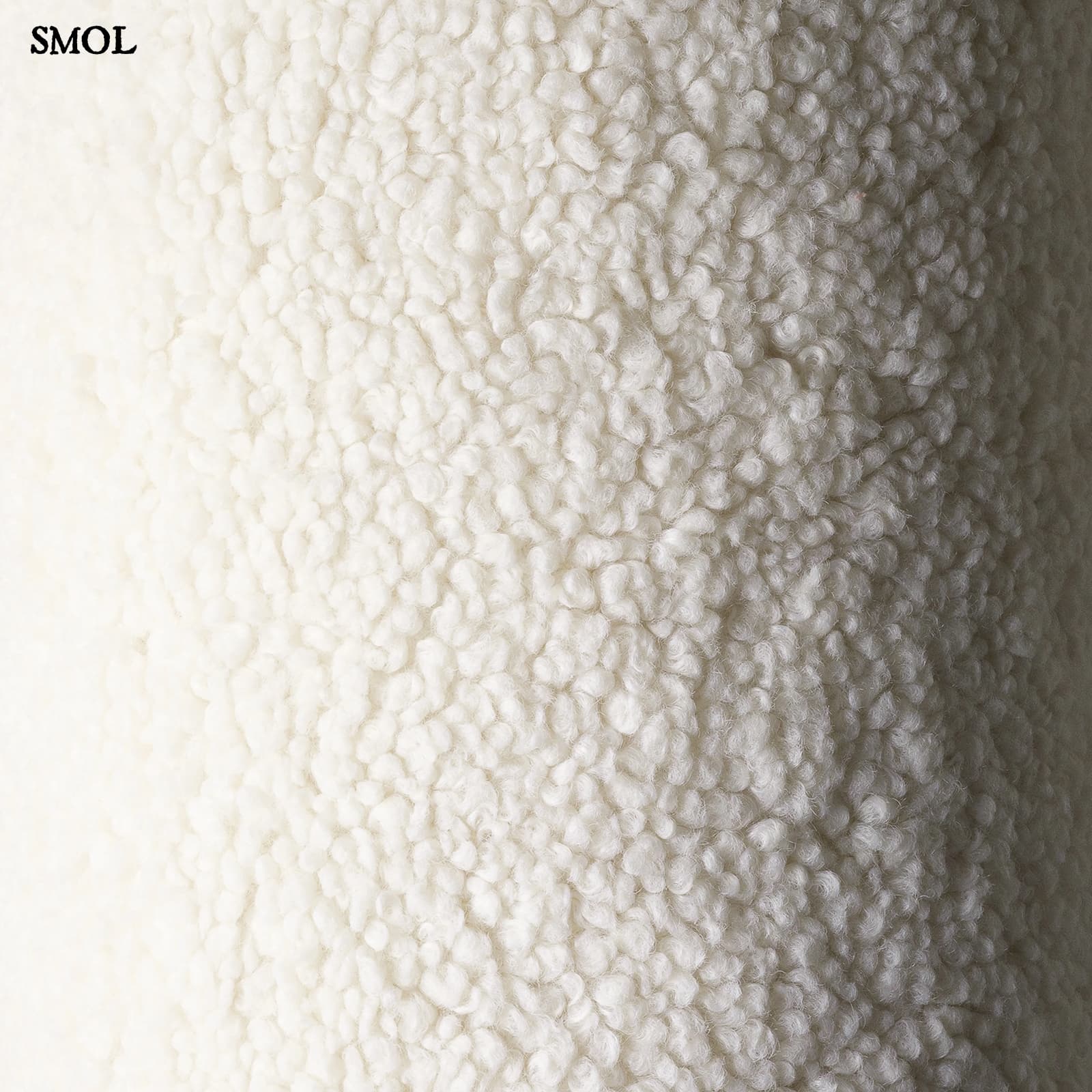 Gyerek felhő puff | CLOUD CREAM WHITE - SMOL - teddy anyag nagyítva