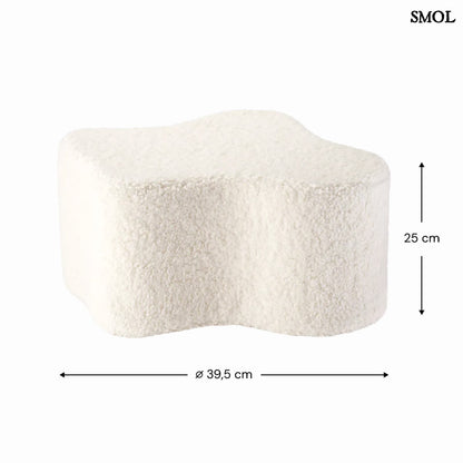 Gyerek felhő puff | CLOUD CREAM WHITE - SMOL - méretekkel