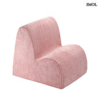 Gyerek felhőfotel | PINK MOUSSE felhő alakú, teddy anyagú gyerekfotel - SMOL - fehér háttérrel