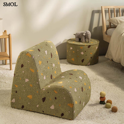 Gyerek felhőfotel | TERRAZZO MOSS, felhő alakú, terrazzo gyerekfotel - SMOL - gyerekszobában, nagyítva