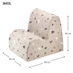 Gyerek felhőfotel | TERRAZZO SAND - SMOL - méretekkel