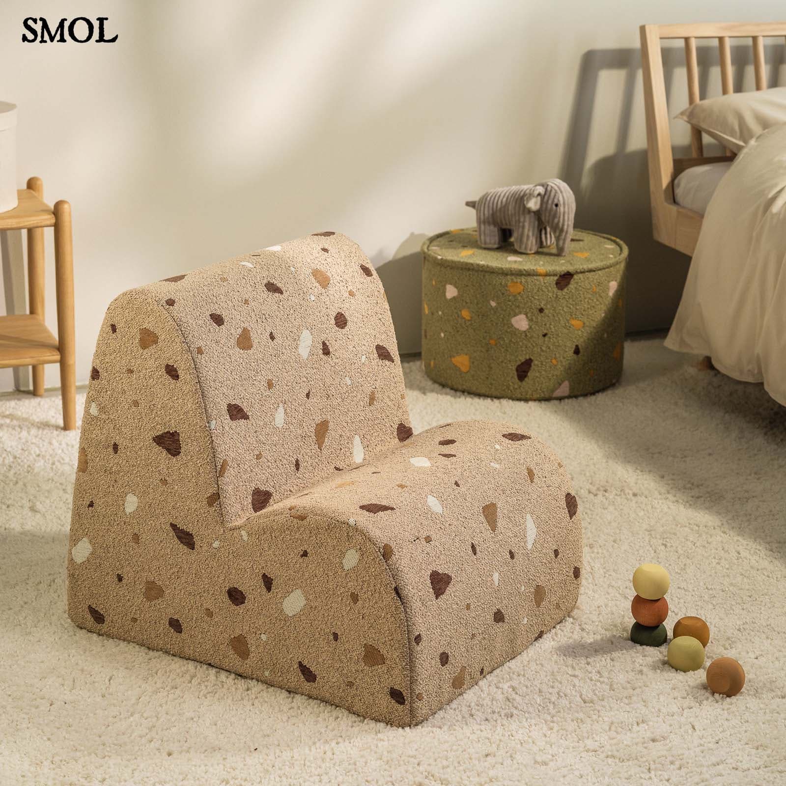 Gyerek felhőfotel | TERRAZZO SAND - SMOL - szemből, gyerekszobában