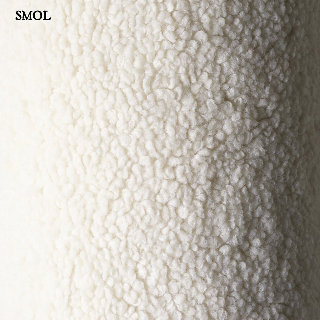 Gyerek holdfotel, 3 részes, moduláris | CREAM WHITE -SMOL - teddy anyag magyítva