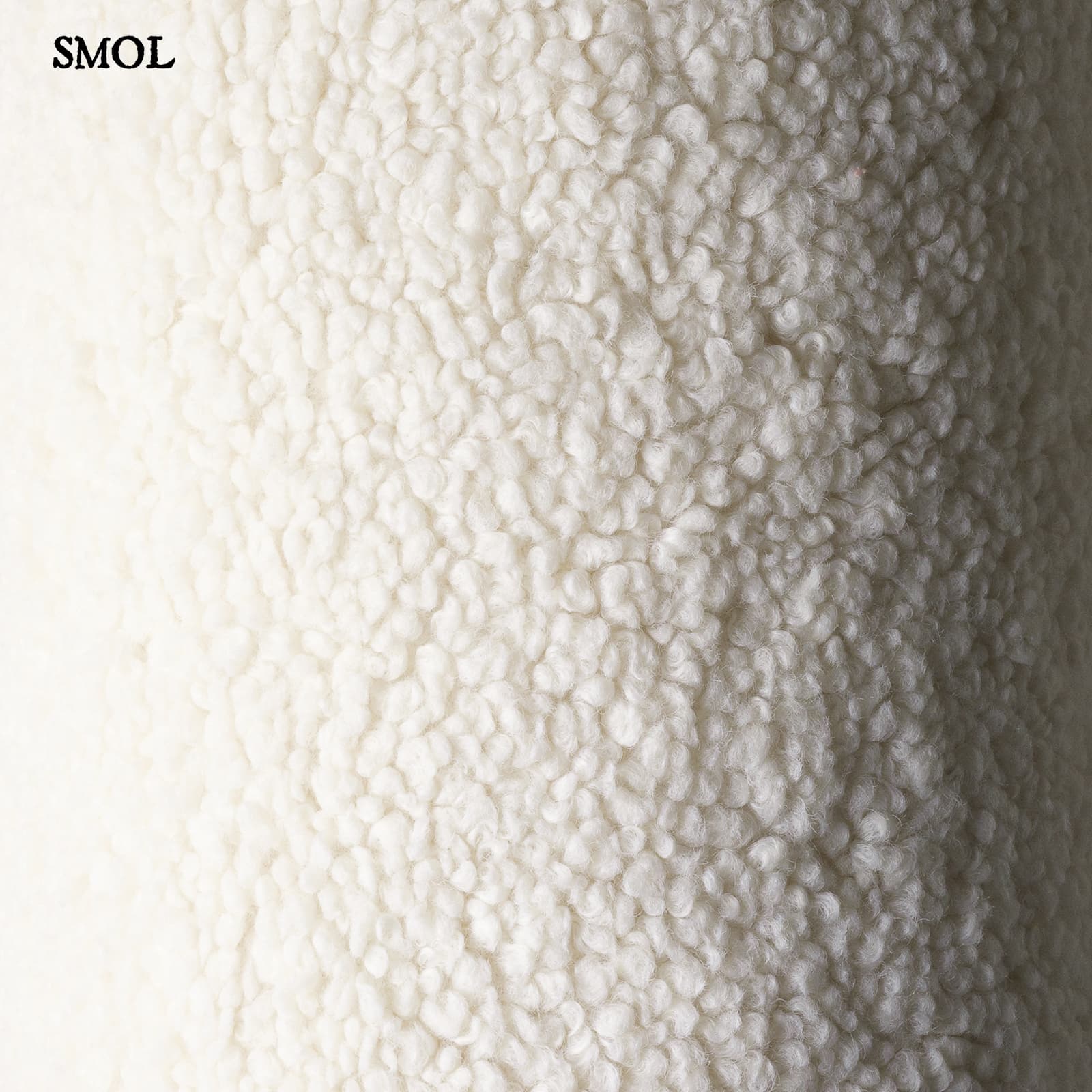 Gyerek holdfotel, 3 részes, moduláris | CREAM WHITE -SMOL - teddy anyag magyítva