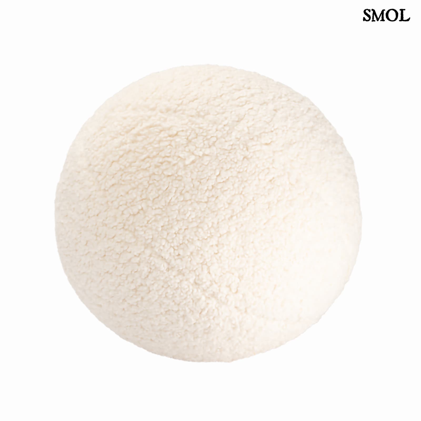 Gyerek labdapárna| CREAM WHITE, labda alakú gyerekpárna - SMOL - fehér háttérrel