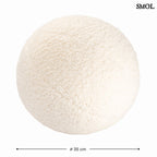 Gyerek labdapárna| CREAM WHITE, labda alakú gyerekpárna - SMOL - méretekkel