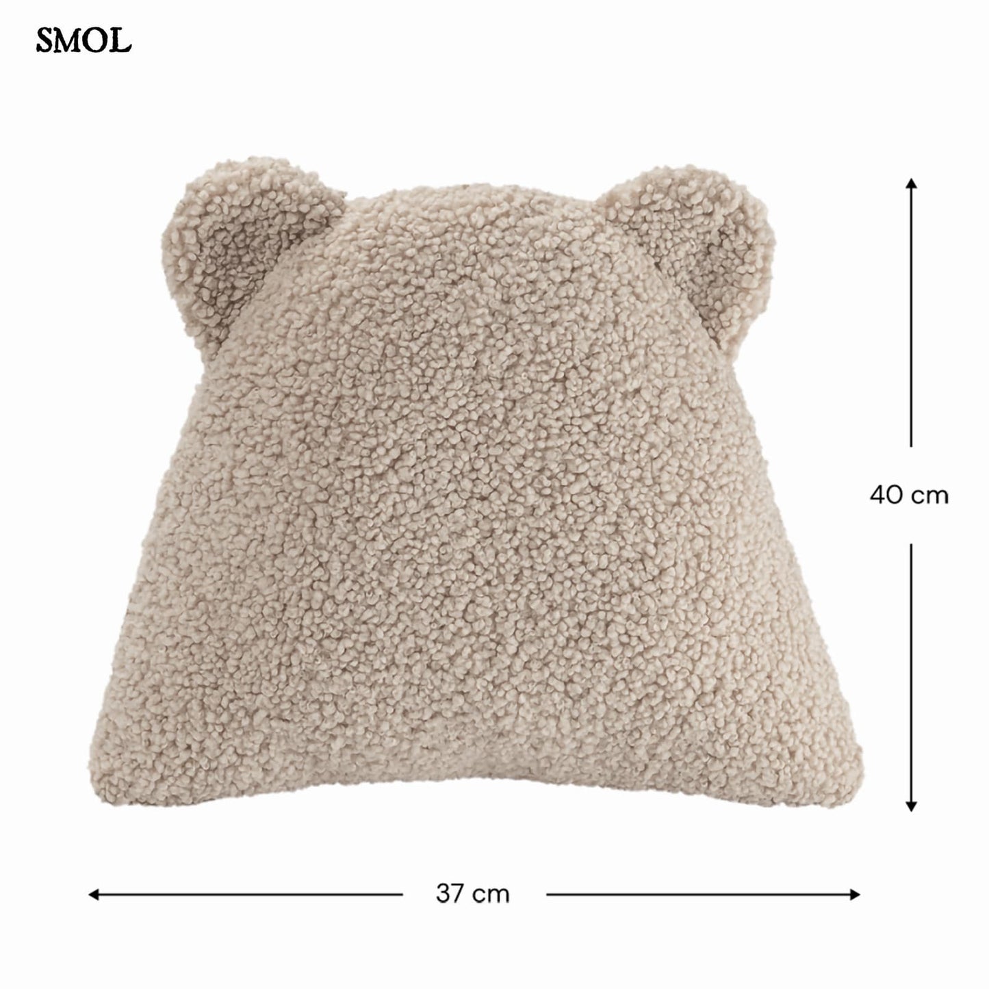 Gyerek mackós párna | BISCUIT, mackó alakú gyerekpárna - SMOL - méretekkel