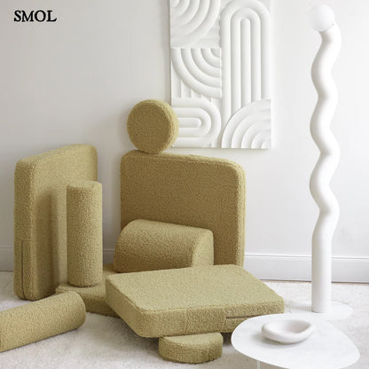 Gyerekkanapé, 9 részes, moduláris | MATCHA - SMOL - elemeire szedve
