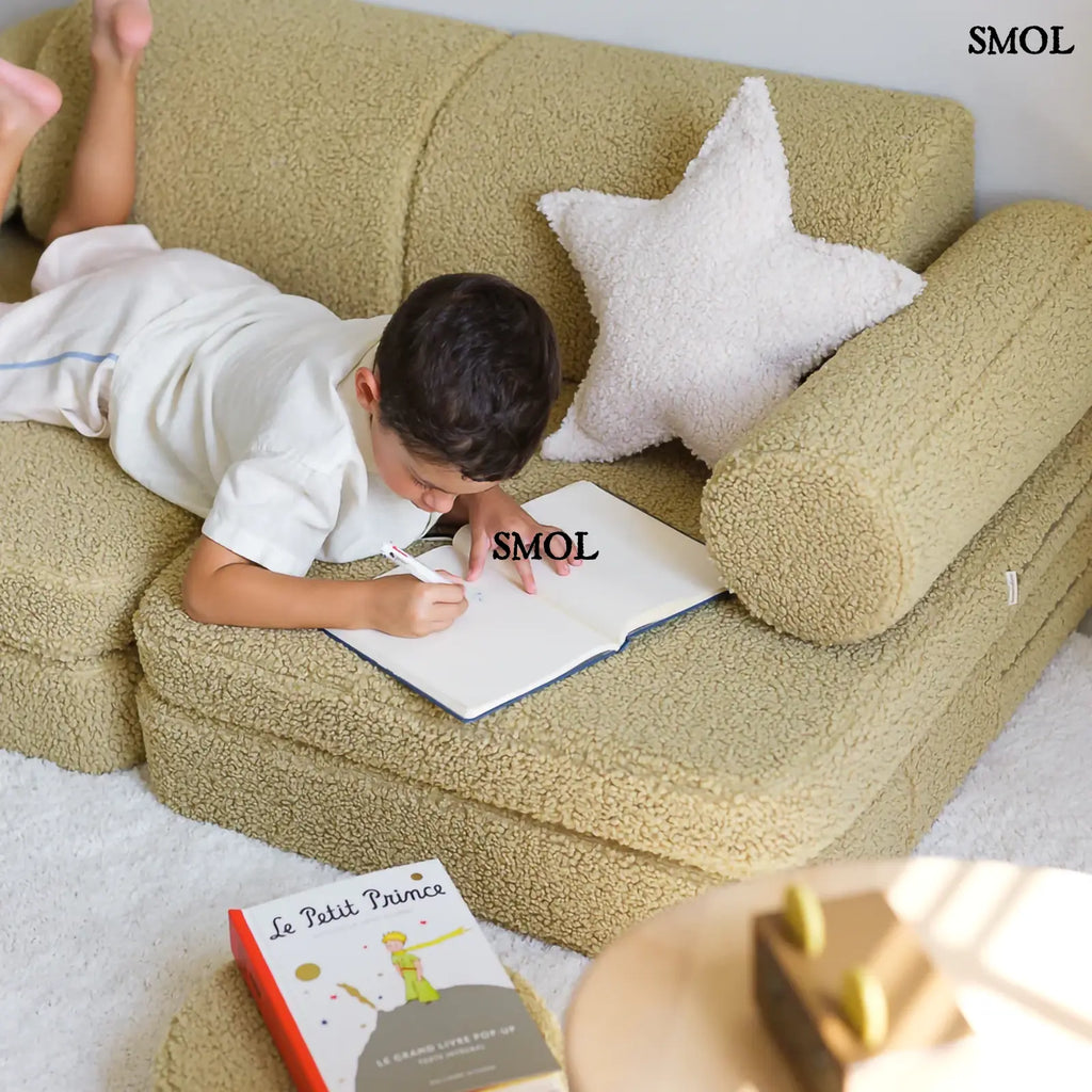 Gyerekkanapé 9 részes – teddy, matcha zöld | MATCHA - SMOL