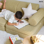 Gyerekkanapé 9 részes – teddy, matcha zöld | MATCHA - SMOL