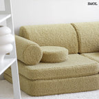 Gyerekkanapé 9 részes – teddy, matcha zöld | MATCHA - SMOL